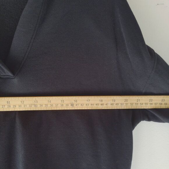 Old Navy black V neck collared fleece sweater Size Small - Picture 5 of 7